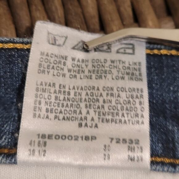 Lee Relaxed Fit Jeans 38x29 Dark Blue Straight Leg Mexico Made Classic Dadcore - Picture 10 of 10